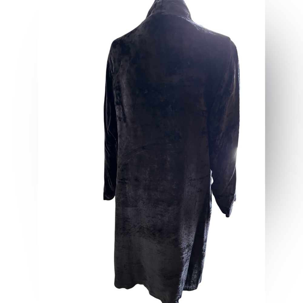 April Cornell Velvet Bead-Embroidered Open-Front Coat - Picture 4 of 6